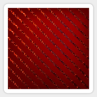 Elegant Sequin Stripe on Dark Red Background Sticker